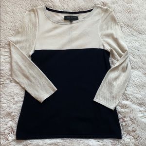 Rag & Bone mesh sleeve top